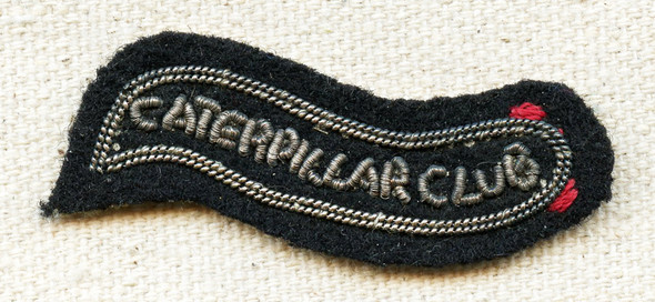 Rare & Unusual WWII British Made USAAF Bullion Caterpillar Club Badge