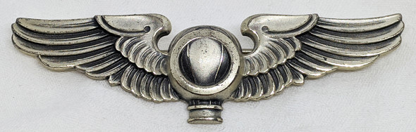 Gorgeous Near Mint WWII USAAF Balloon Observer Wing in Sterling by Balfour.