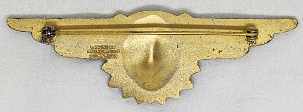 Rare, Early WWII USN Flight Surgeon Wing by ROBBINS in Gilt Sterling Silver.