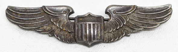 WWII USAAF Shirt Size Pilot Wing by Rare Maker - JOSIAH ODENCE.