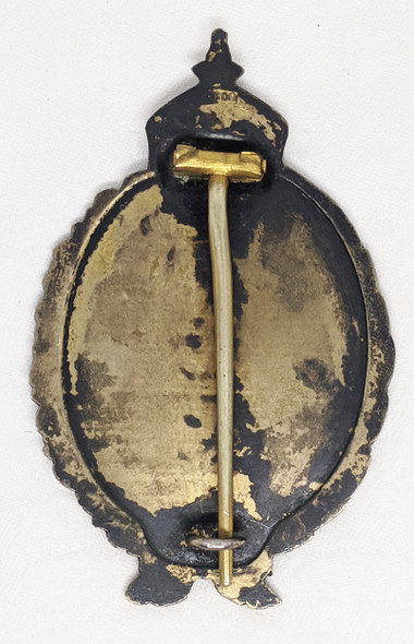 Beautiful Early WWI Imperial Prussian Seaplane Pilot Badge in Hollow, Gilt 800 Silver