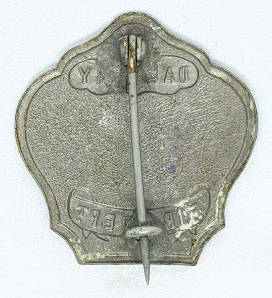 Beautiful Early, 1860's - 1870's Danbury, Connecticut Fire Dept Badge in the shape of on early Helme
