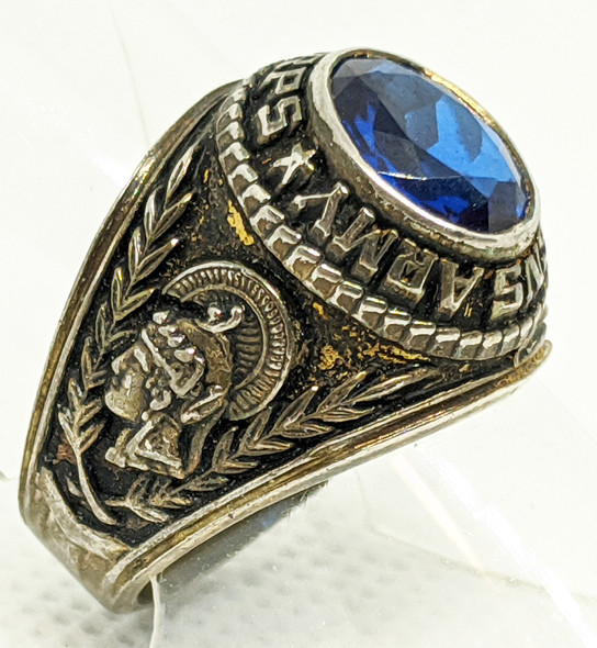 Vietnam War era WAC (Women's Army Corps) Ring in Sterling Silver Size 6.5