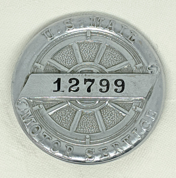 1920's - 30's United State Mail Motor Service Badge #12799.