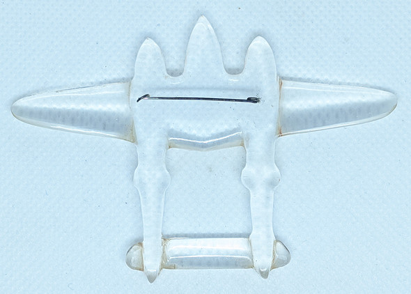 Awesome WWII USAAF Trench Art Sweetheart Pin Large P-38 Fighter Brooch Made From Aircraft Windshield