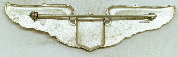 Gorgeous 1920's M1919 US Air Service Pilot Wing in Sterling by Meyer. Frosty.