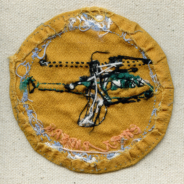 1960's Nam Hand Made 189th Assault Helicopter Co. Airlift Platoons(Slicks) Ghost Riders Pocket Patch