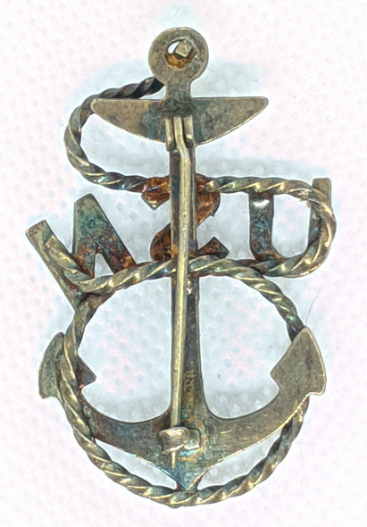 Lovely WWI - 1920's Sterling CPO Hat Badge Rare Maker Mark A. E. Co.