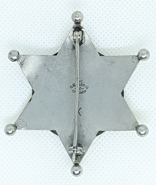 Great 1950's Chicago Tribune Reporter Police Lines Badge by C. H. Hanson.