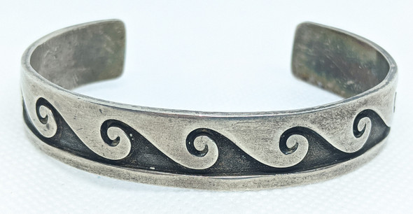 Lovely Vintage 1950's Hopi Overlay Beautiful Heavier Gauge "JM" Maker Mark