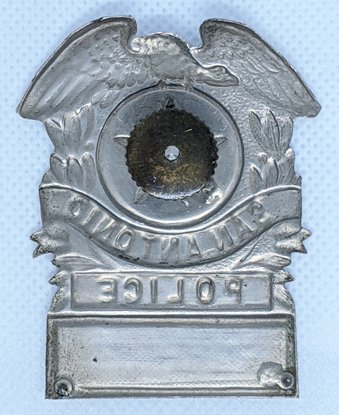 1910's - 1920's San Antonio Texas Police Hat Badge #67