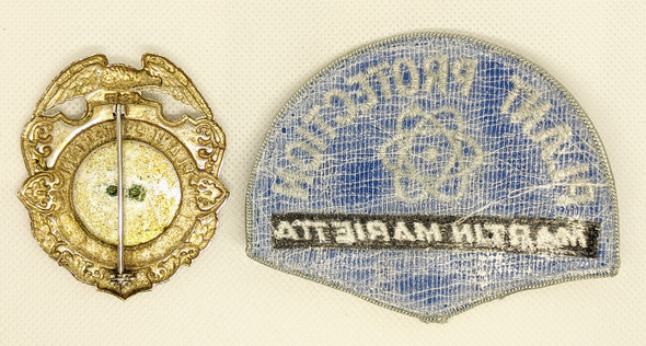 Great Vintage 1960's Martin - Marietta Nuclear Missile Era Plant Protection Badge & Patch