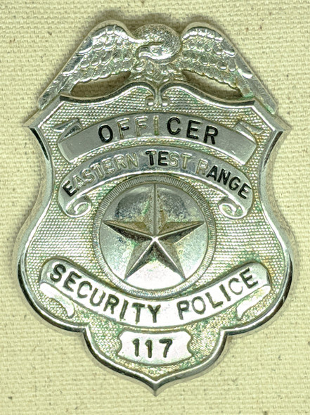 Rare 60s - Early 70s Apollo Program Era USAF / NASA Eastern Test Range Security Police Badge & Patch