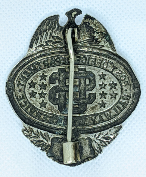 1910's US Post Office Dept. Railway Mail Service Clerk Badge #40075