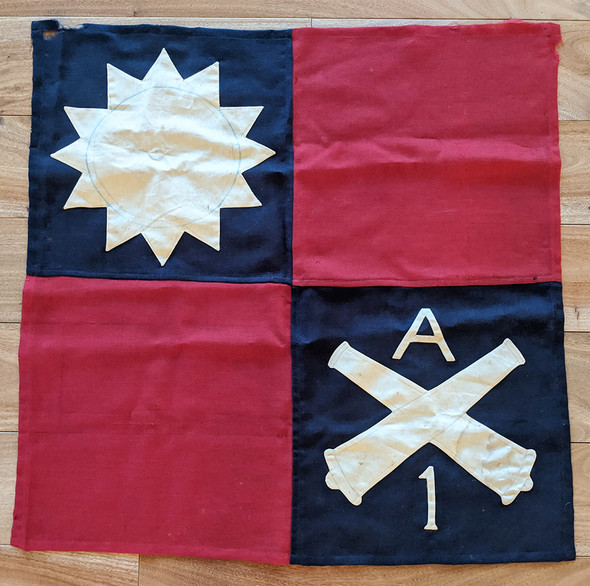 Ext. Rare WWII Chinese Whampoa Military Academy Artillery Training Class A1 Regiment Banner