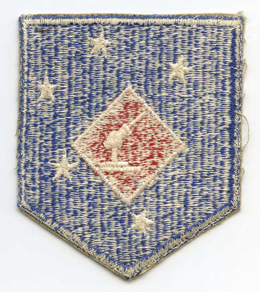 US Marine Amphibious Corps (MAC) Coastal Defense Battalions Patch with Variant Anti-Aircraft Gun