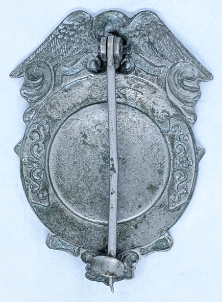 Ext.Rare 1890s Chelsea MA Winnisimmet Veteran Firemen Assoc.Badge