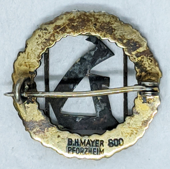 Rare 1930s Nazi Germany Shipyard/War Worker 800 Silver Honour Badge from Deutsche Werke Kiel