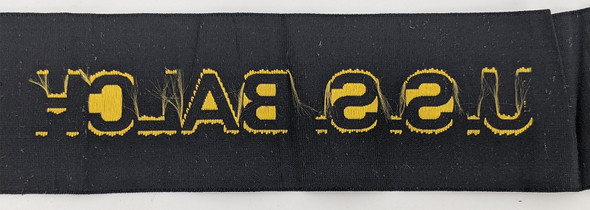 Great, Rare, Ca 1940 USS BALCH DD - 363 Cap Tally Removed from Cap after Pearl Habor