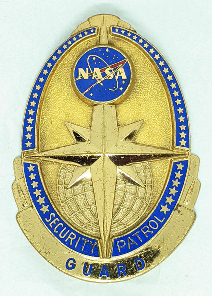 Rare & Ext.Cool Early 1960s NASA Security Patrol Guard Badge #38
