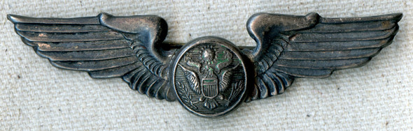 Rare Ca 1943 USAAF Air Crew Wing Aussie Made in Silver by Wallace Bishop