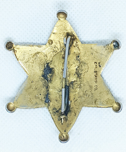 Scarce 1910s - WWI San Diego Co SENIOR Special Deputy Sheriff 6pt Star Badge by CAL Stamp Co