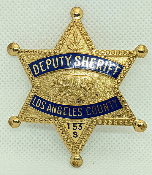 Beautiful Early to Mid 1950s Los Angeles Co Special Deputy Sheriff Double Entenmann Mark #153S