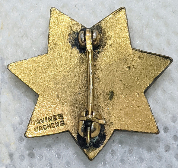 Great Old 1930s - 1940s California Highway Patrol Lapel Badge by Irvine & Jachens