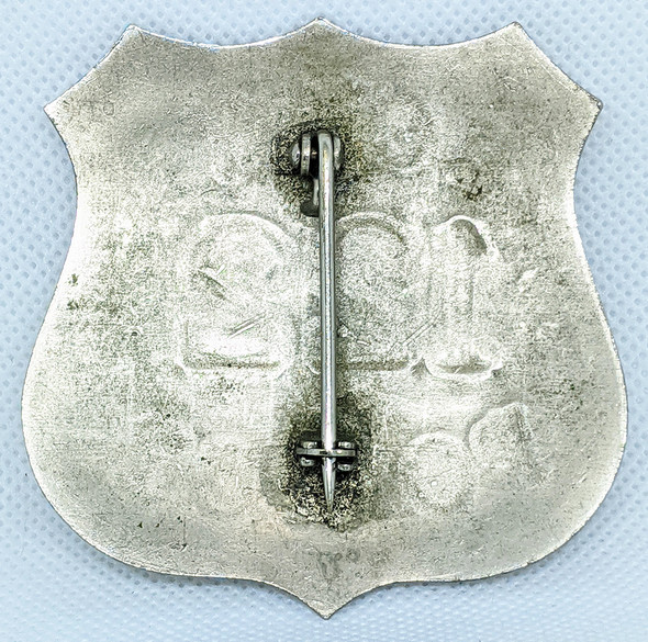 Rare Great, Old West S.A. TX City Police "Blanket" Badge #122 1880s-90s