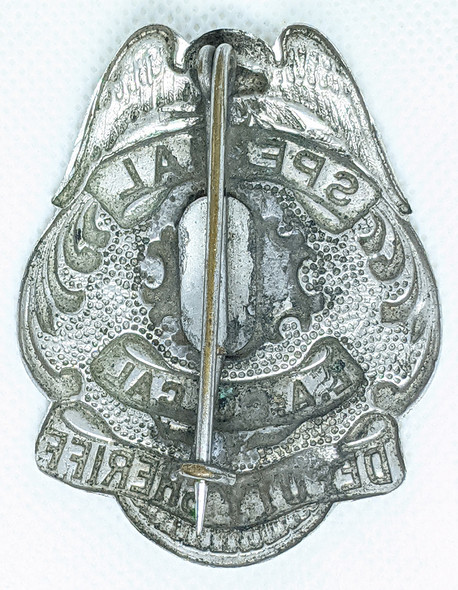 Beautiful 1910s Los Angeles County CA Special Deputy Sheriff Badge # KZ28