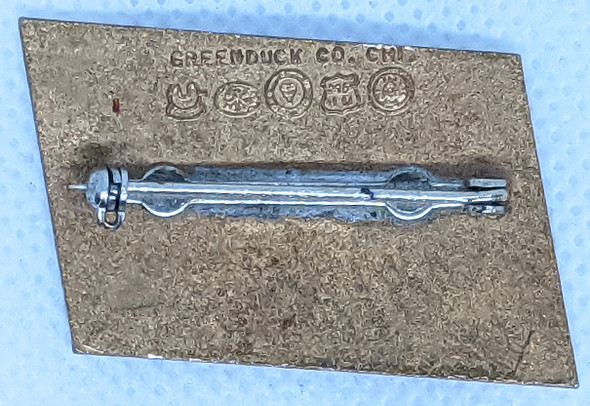 Ca 1950 Schlitz Brewery Driver Uniform Badge in Painted Die-Struck Brass