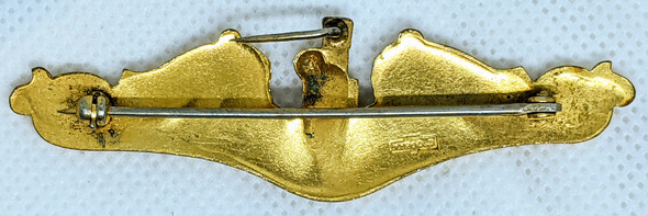 Near Mint Stunning & Beautiful 1930s USN Officer Submarine Dolphins by Meyer in MYRGOLD