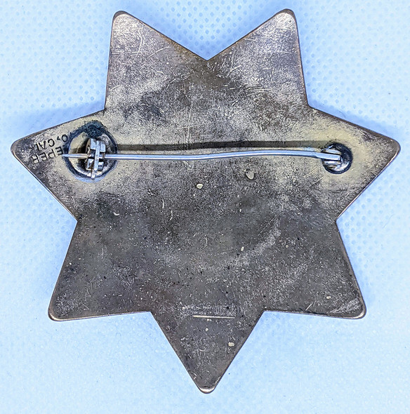Late 1940s Sacramento Co California Deputy Sheriff 7 pt Star #516 by Sleeper