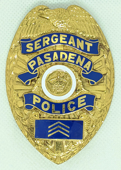 Rare Early 1950s Claremont CA Police Sergeant Badge by Entenmann