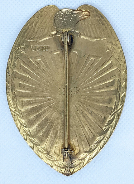 Short-Lived Rare Mid - 1950's Pasadena CA Police Reserve Sergeant Badge #155R by Entenmann