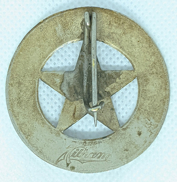Great Ca 1900 Multnomah Co Oregon used Deputy Sheriff Circle Star Badge by Kilham Stat & Print Co