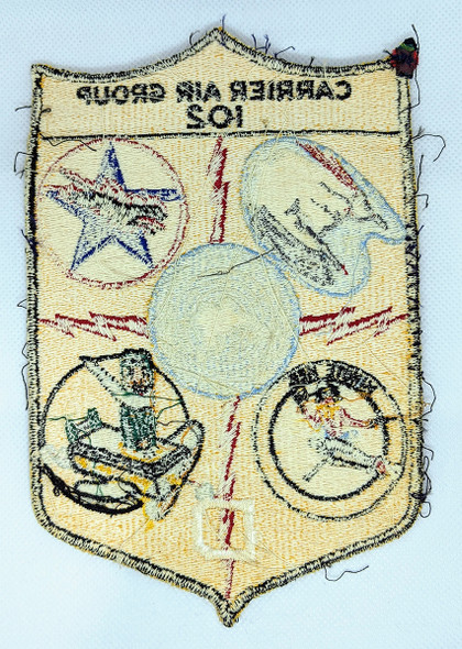 Rare Early Korean War 1951 USN Gaggle Patch for CVG-102 On Board the USS Bon Homme Richard CV-31