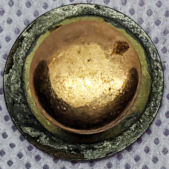 Great Old Ca 1900 New Bedford Coastal Artillery Defenses Battery D Bronze front Lapel Badge