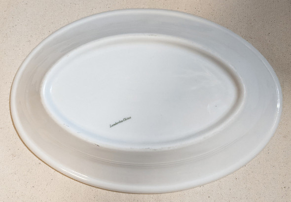 Wonderful 1910s Oval Dinner Plate from the Oriental Cafe in Detroit MI by Lamberton China