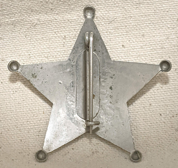 Nice Old 1920s Pennsylvania Lines Railroad Police 5pt Star Badge in Exc Condition