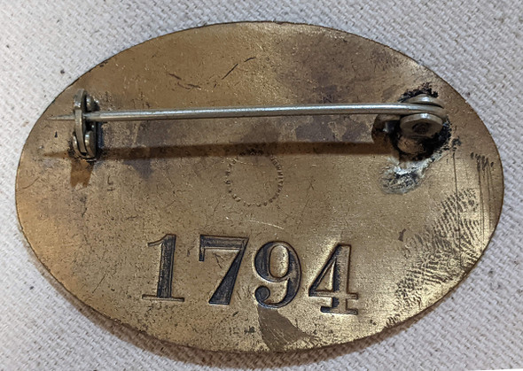 Numbered WWI 1917 Massachusetts Nation's Service food Production Home Front War Worker Badge Large