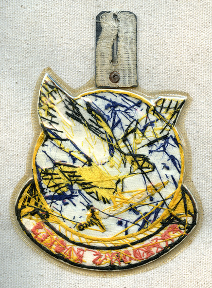 Iconic Ca 1970 US Army 17th Combat Aviation Group Pocket Hanger with Hand Emb Nam Made Patch