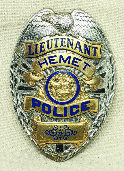 Great 1940 Santa Monica CA Police Detective Lieutenant Badge #502