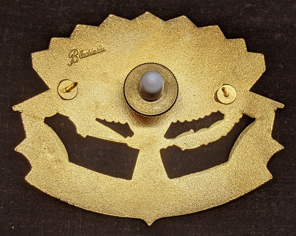 1980s-90s US Customs Agent Uniform Visor Hat Badge by Blackinton