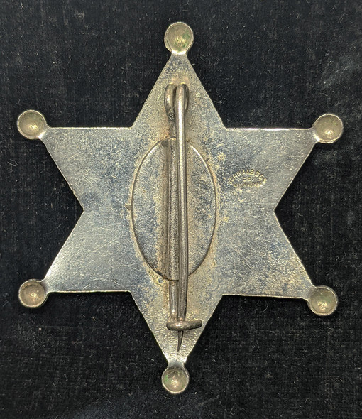 Great Old 1910s-1920s Horse Thief Related Vigilance Deputy LDAA 6 pt Star Badge