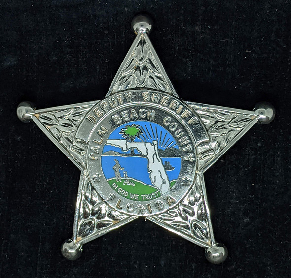Cool Vintage Early 90's Palm Beach. FL Deputy Sheriff Badge by
