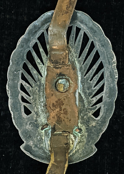 Rare 1930s Polish Frontier Defense Corps Border Guard Badge with Field Modified Attachment