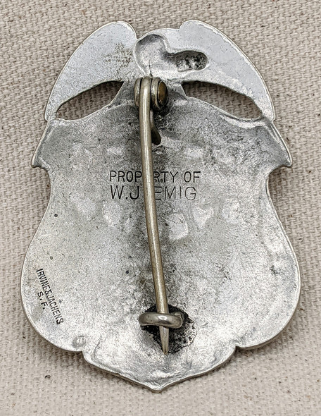Beautiful 1930s Santa Clara Co CA Deputy Sheriff Badge by Irvine & Jachens