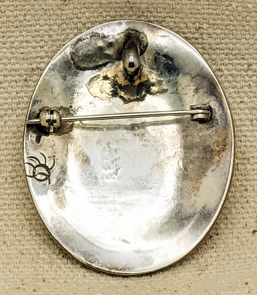 Beautiful Vintage 1990s Hopi Silver Brooch/Pendant by Quinton Laban