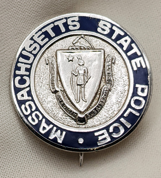 1970s-80s MA State Police Uniform Collar Disk